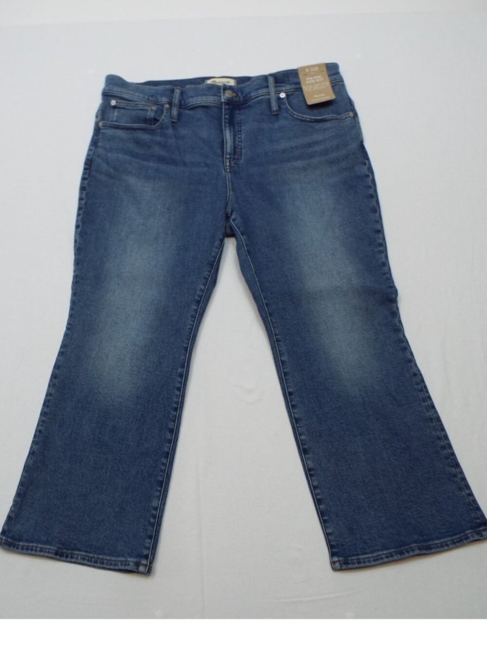 Madewell Mid-Rise Kick Out Ankle Length Crop Jeans Size 33P NWT